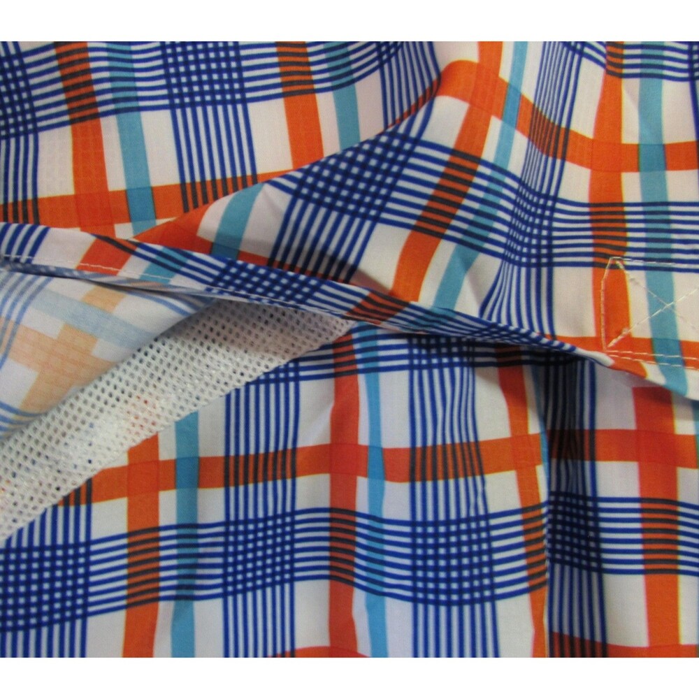 Reel Legends Shirt Mens Medium Blue Plaid Mariner II Fishing Performance Vented - Picture 9 of 13